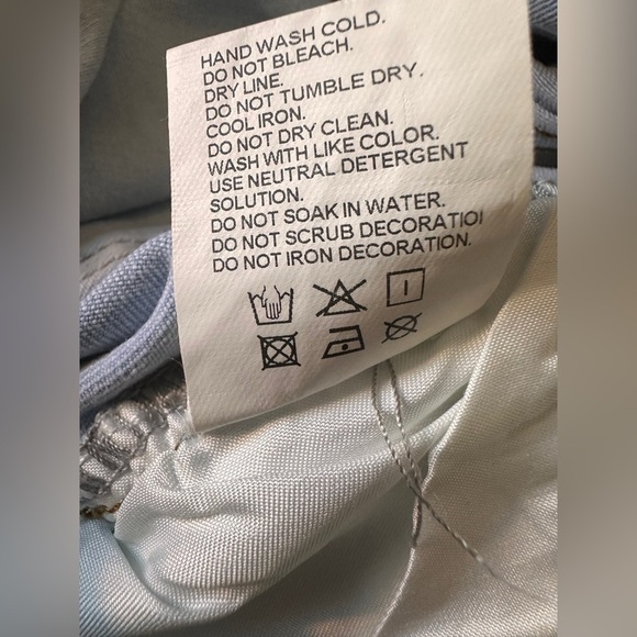 NWT Women Straight Ankle Jeans Casual Loose High Waist Denim Pants Lt Blue Large - Picture 5 of 12